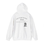 Deuteronomy 31:6 Scripture Hoodie | Faith Cross Illustration, Back Verse