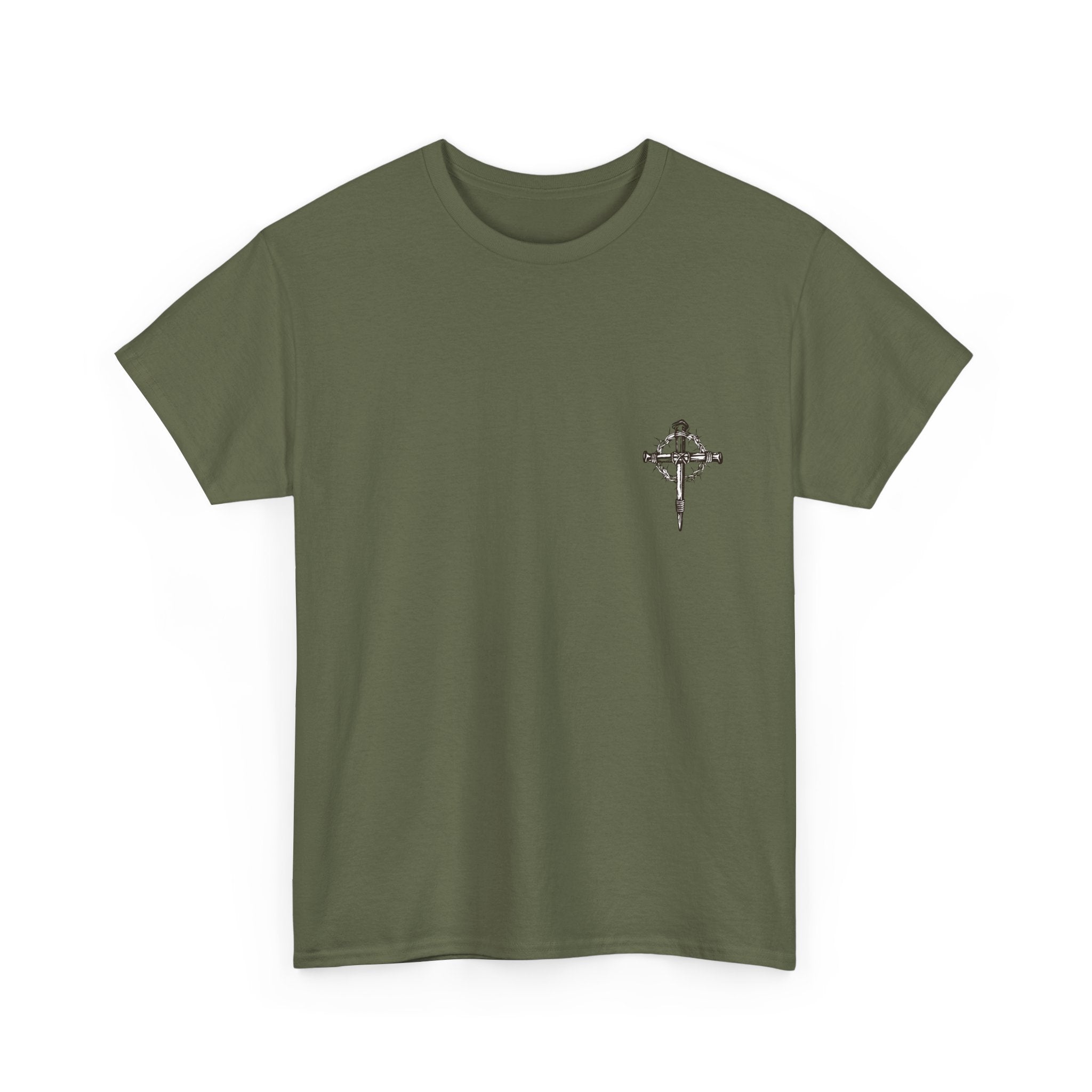 Deuteronomy 31:6 Scripture Cross T-Shirt | Bible Verse Christian Tee