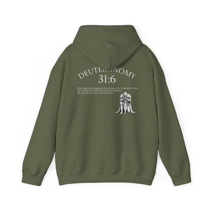 Deuteronomy 31:6 Scripture Hoodie