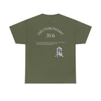 Deuteronomy 31:6 Scripture Cross T-Shirt | Bible Verse Christian Tee