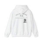 Deuteronomy 31:6 Scripture Hoodie | Faith Cross Illustration, Back Verse