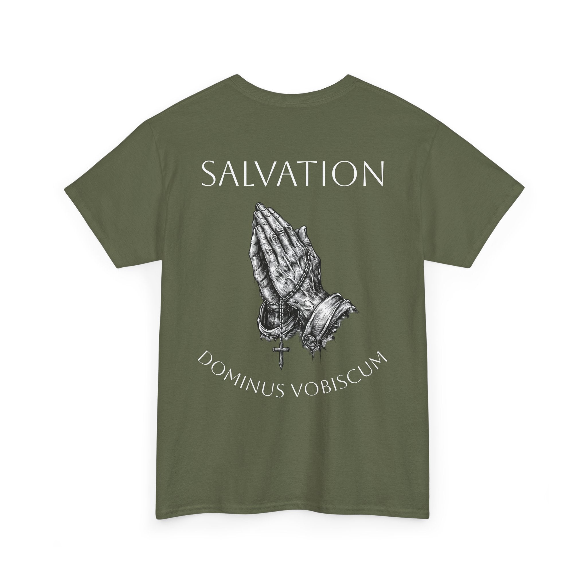 Praying Hands Dominus Vobiscum T-Shirt | Salvation Christian Tee